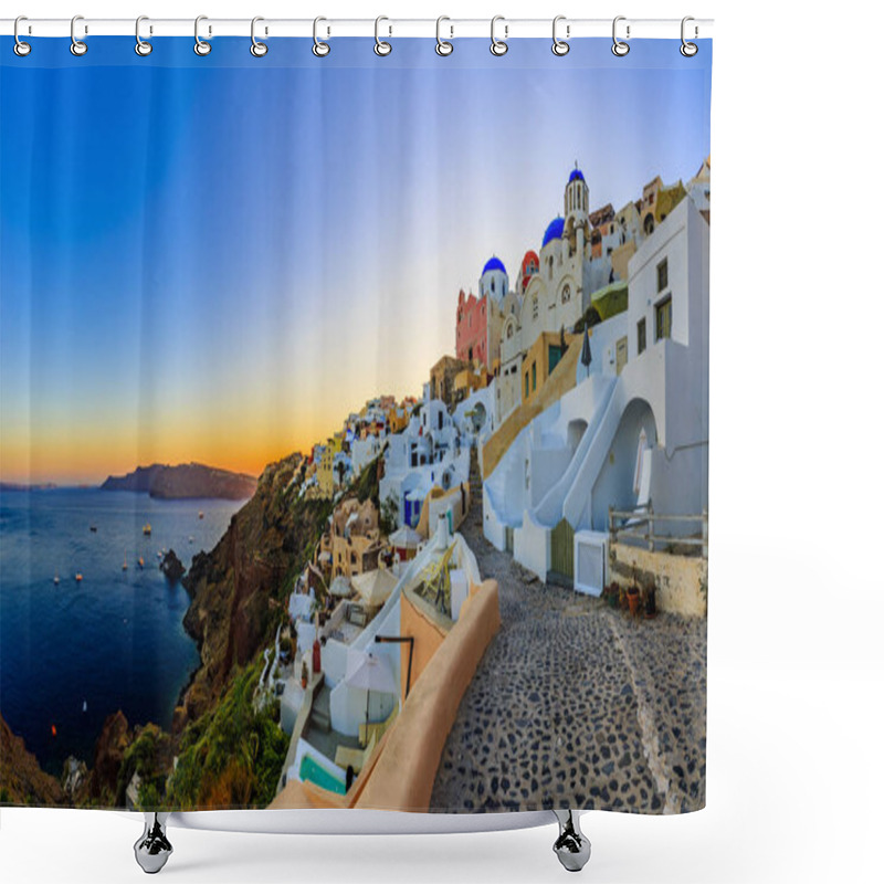 Personality  Amazing View With White Houses  Shower Curtains