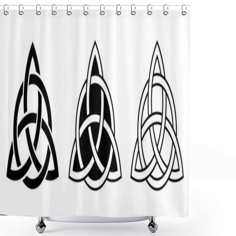 Personality  Celtic Trinity Knots. Vector Illustration. Shower Curtains