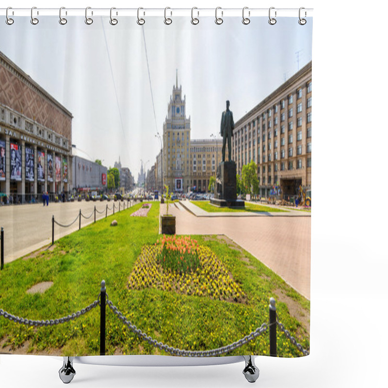 Personality  Triumph Square (Triumfalnaya Ploshchad) In Moscow Shower Curtains