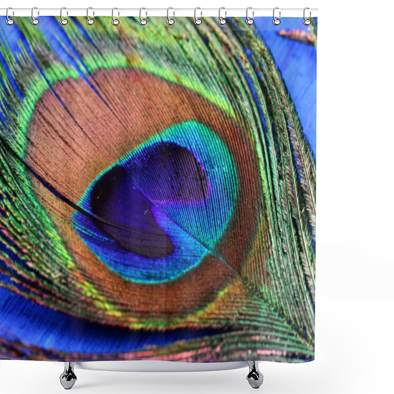 Personality  Peacock Feather Close Up Shower Curtains