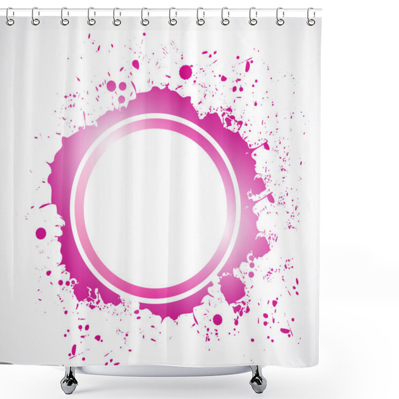 Personality  Abstract Circle Grunge Splash Shower Curtains