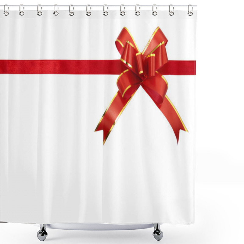 Personality  Red Gift Ribbon Shower Curtains