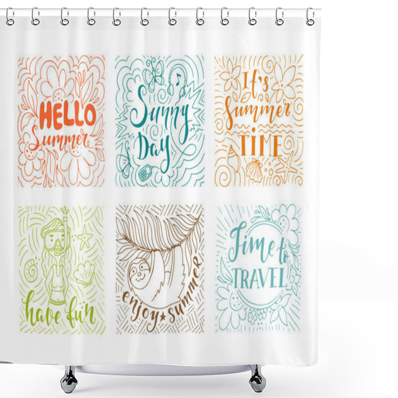 Personality  Vector Illustration Design Of Modern Lettering  Shower Curtains