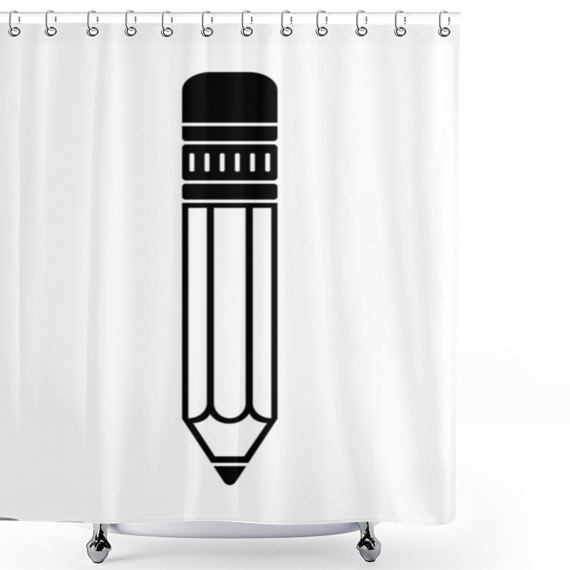 Personality  Pencil Icon Shower Curtains