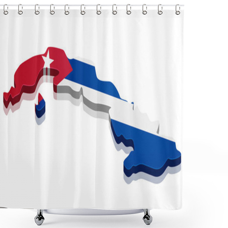 Personality  Map Cuba Shower Curtains