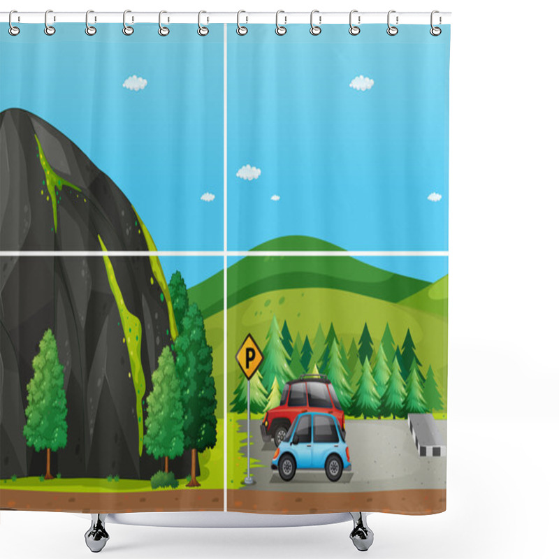 Personality  Mountain Shower Curtains