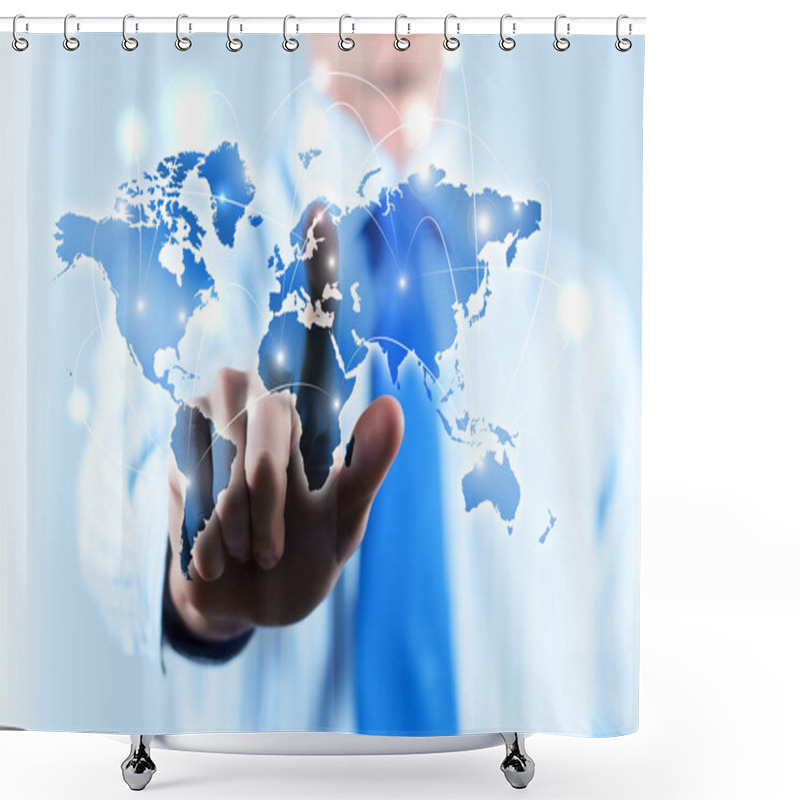 Personality  Global Business Shower Curtains