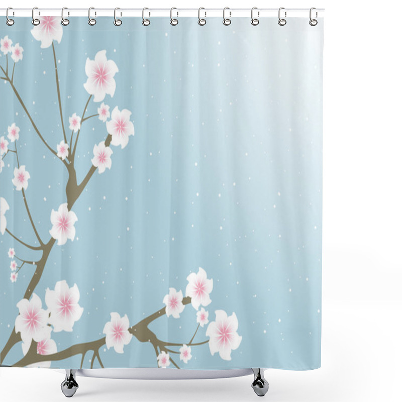 Personality  Branches With Blossoms And Buds Shower Curtains