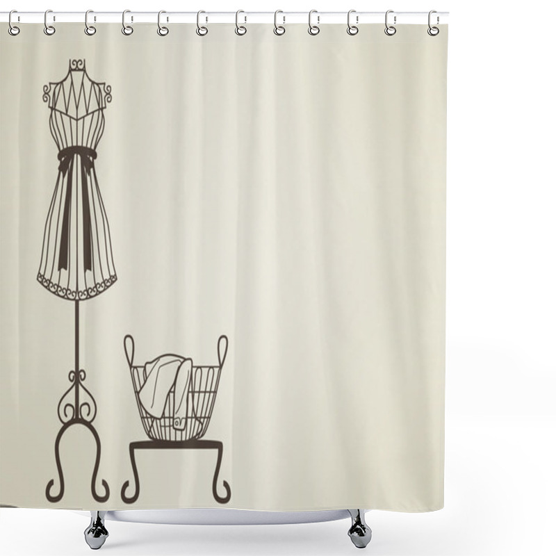 Personality  Mannequin Sillhouette Shower Curtains