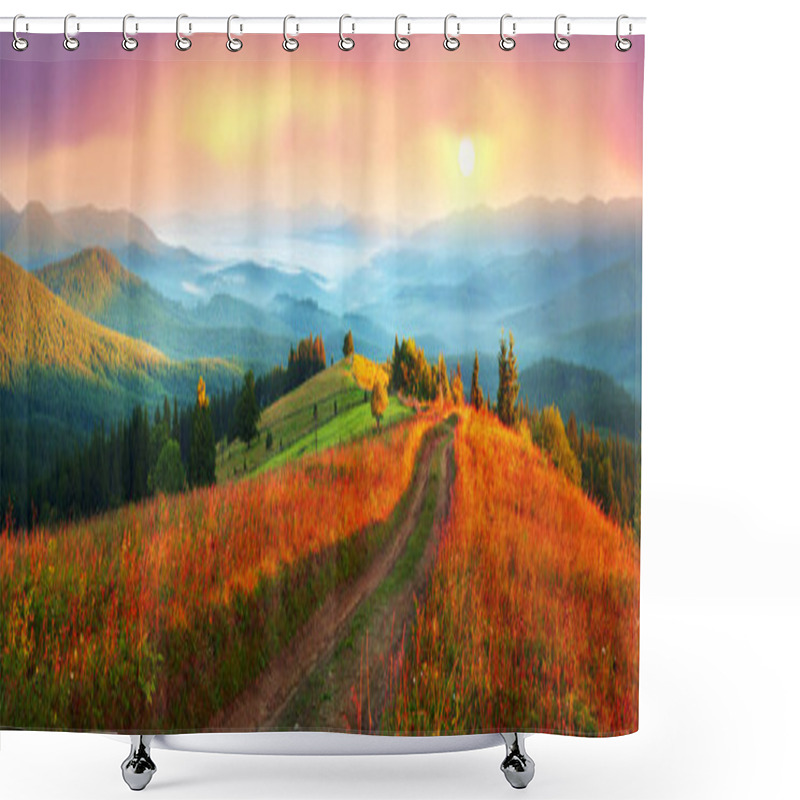 Personality  Dawn Above The Village Of Vorokhta Shower Curtains