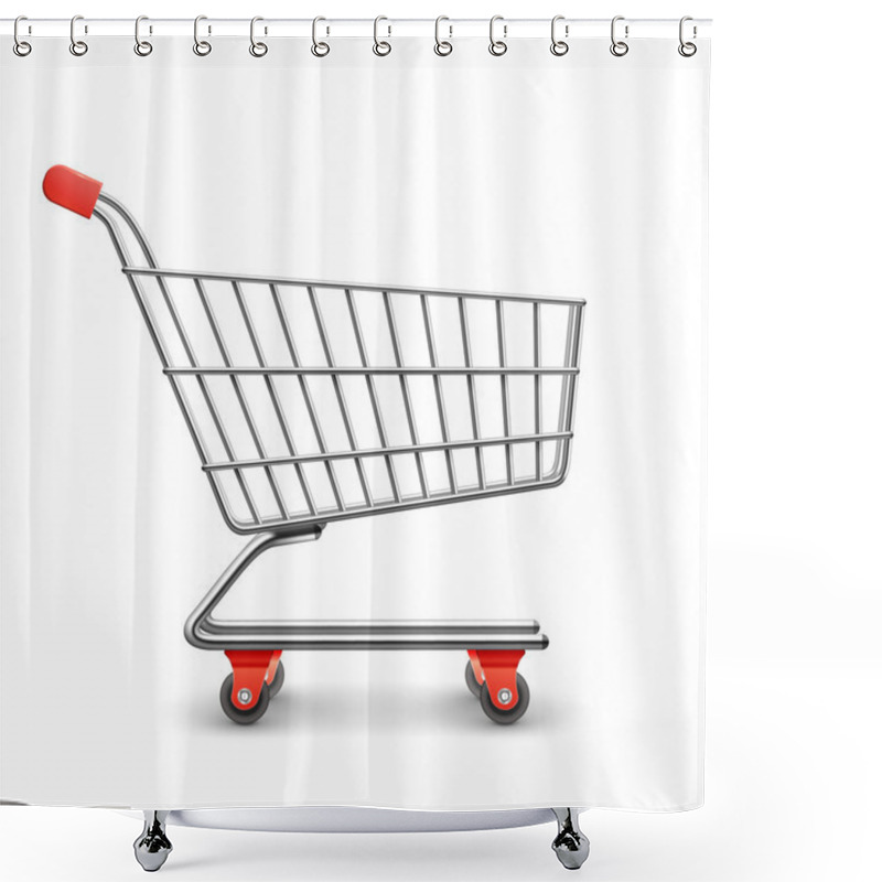 Personality  Shopping Cart Realistic Shower Curtains