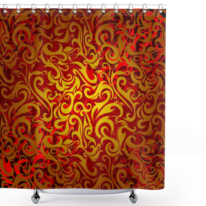 Personality  Seamless Fire Flames Abstraction Shower Curtains