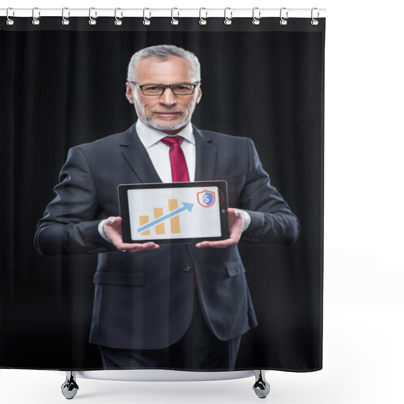 Personality  Businessman Wild Digital Tablet  Shower Curtains