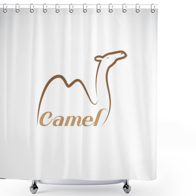 Personality  Vector Image Of An Camel Design Shower Curtains