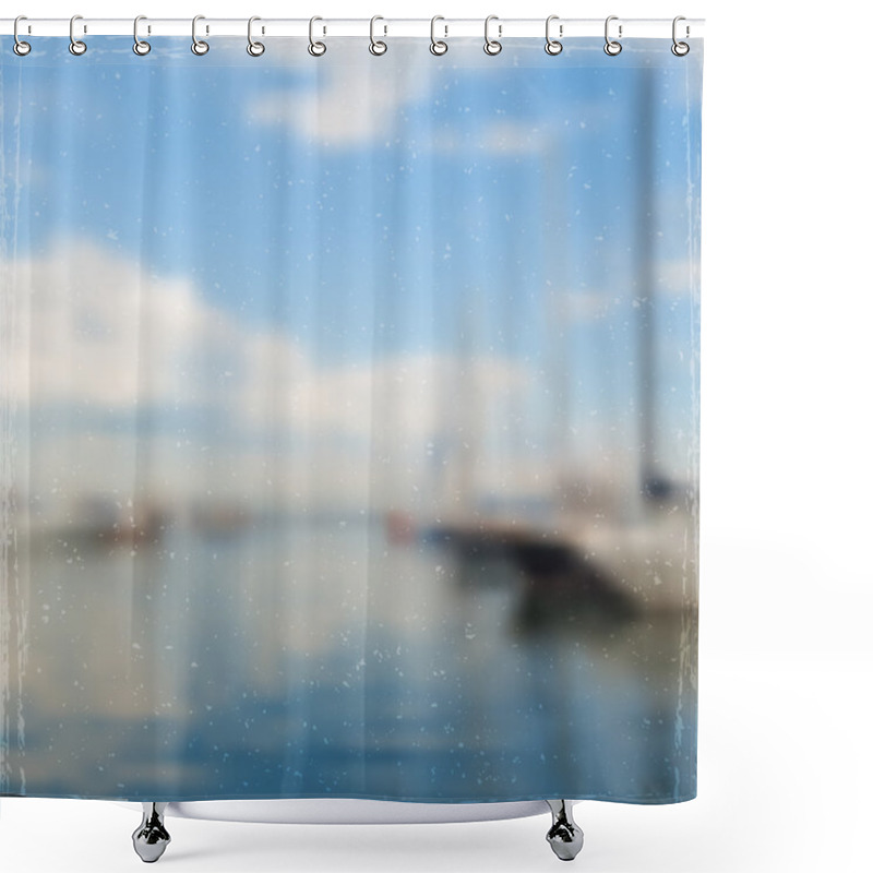 Personality  Yachts In Harbor Shower Curtains