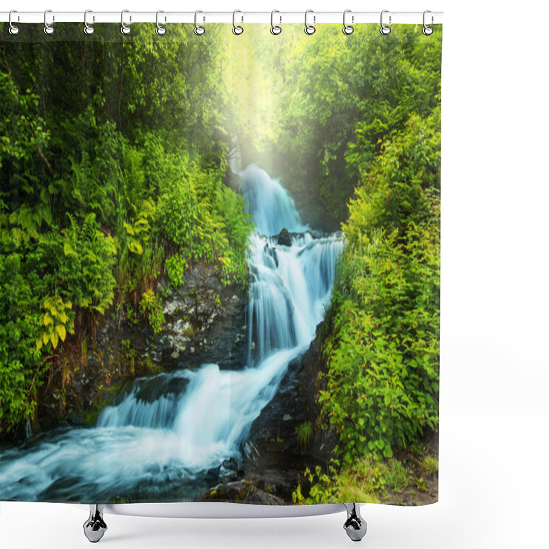 Personality  Creek In Forest Shower Curtains