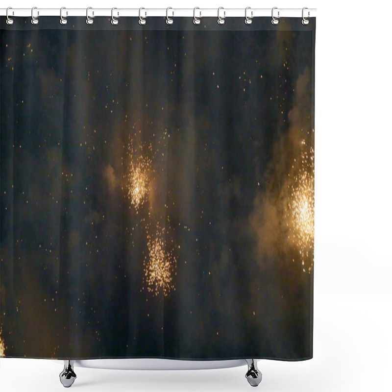 Personality  Abstract Blurry Background Fireworks International Festival Show  2019 At Pattaya Thailand Shower Curtains