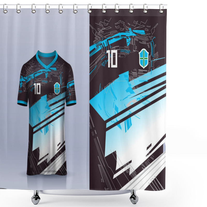 Personality  Vector Soccer Jersey Template Sport T Shirt Design Shower Curtains