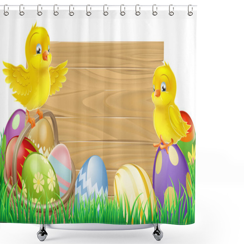 Personality  Blank Easter Sign Shower Curtains