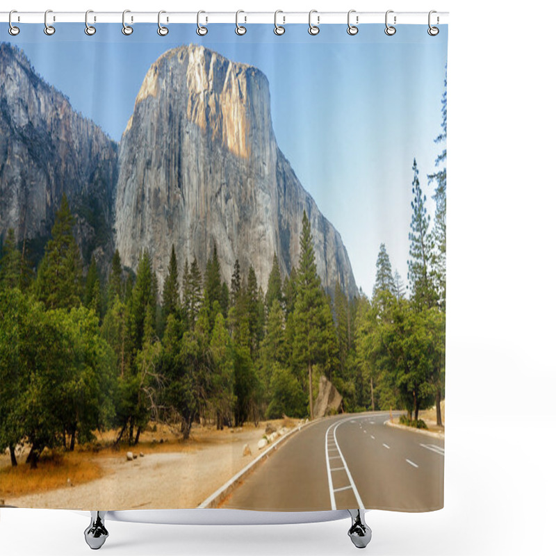 Personality  El Capitan Road Through Yosemite National Park Shower Curtains