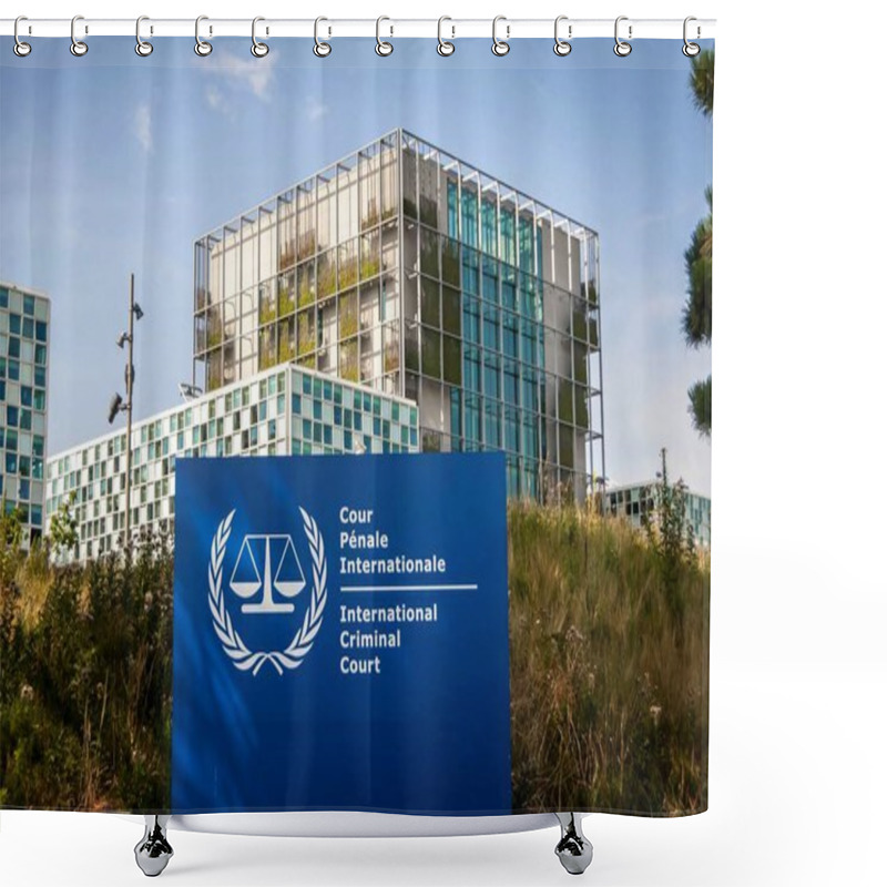 Personality  THE HAGUE, HOLLAND. July 19, 2017. The International Criminal Court (ICC) In Hague, Netherlands. New Building Designed By The Schmidt Hammer Lassen Architects. It's A Global Supreme Criminal Tribunal. Shower Curtains