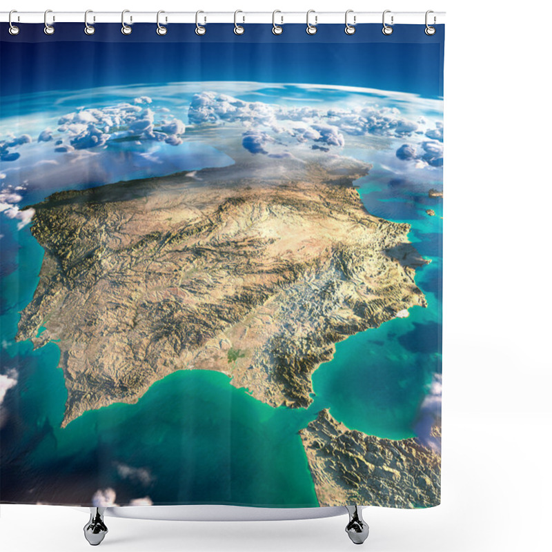 Personality  Fragments Of The Planet Earth. Spain And Portugal Shower Curtains