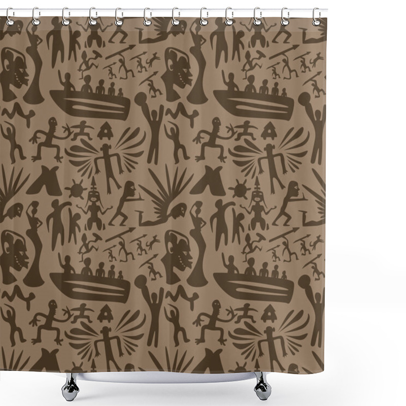 Personality  African Seamless Pattern Shower Curtains