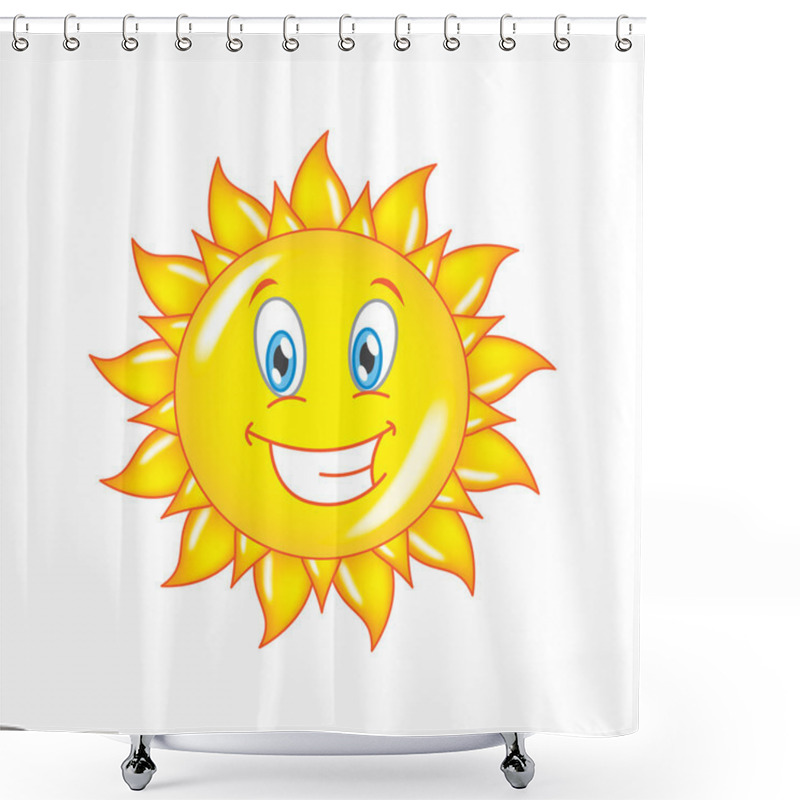 Personality  Cartoon Sunshine  Illustration Shower Curtains