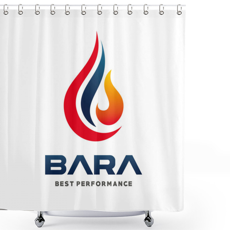 Personality  Fire Flames, Fire Logo, Gas And Oil Logo Shower Curtains