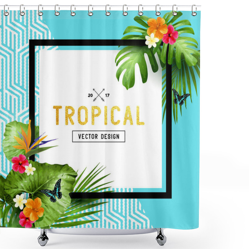 Personality  Tropical Border Design Shower Curtains