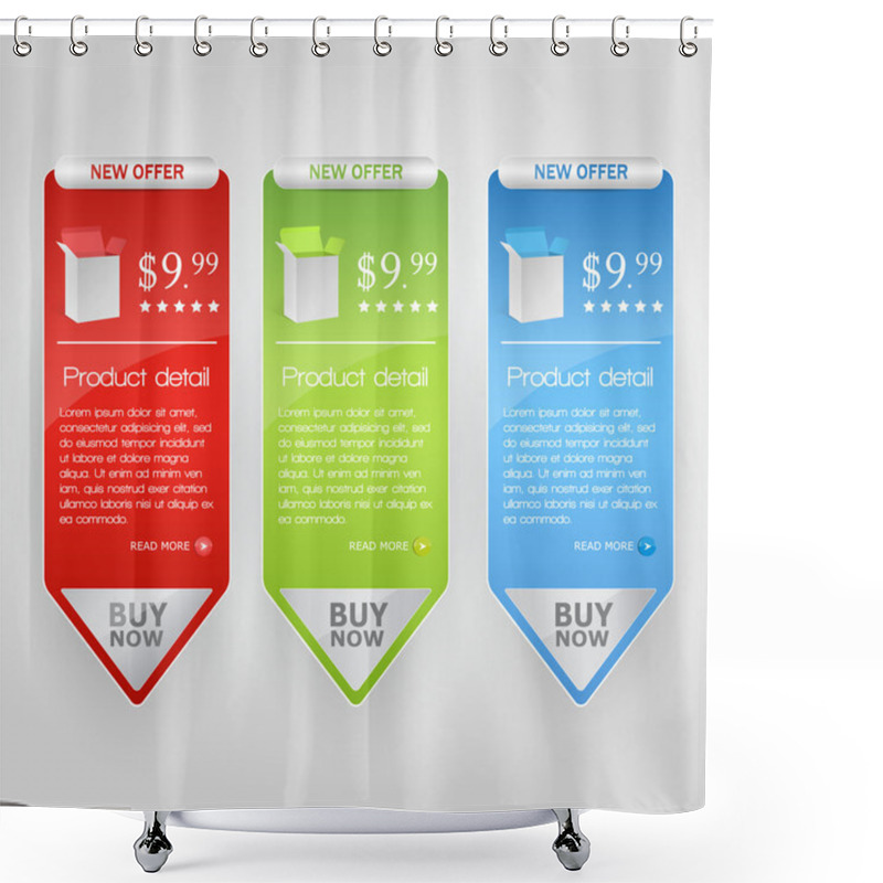 Personality  New Offer Vector Banner Shower Curtains