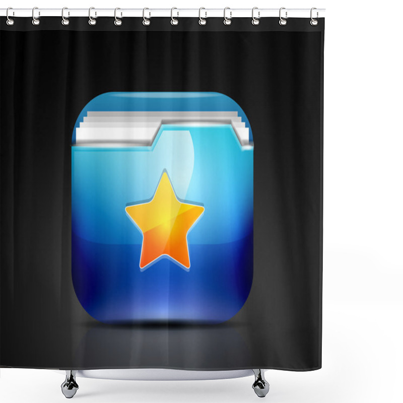 Personality  Favorite Folder Icon Concept Shower Curtains