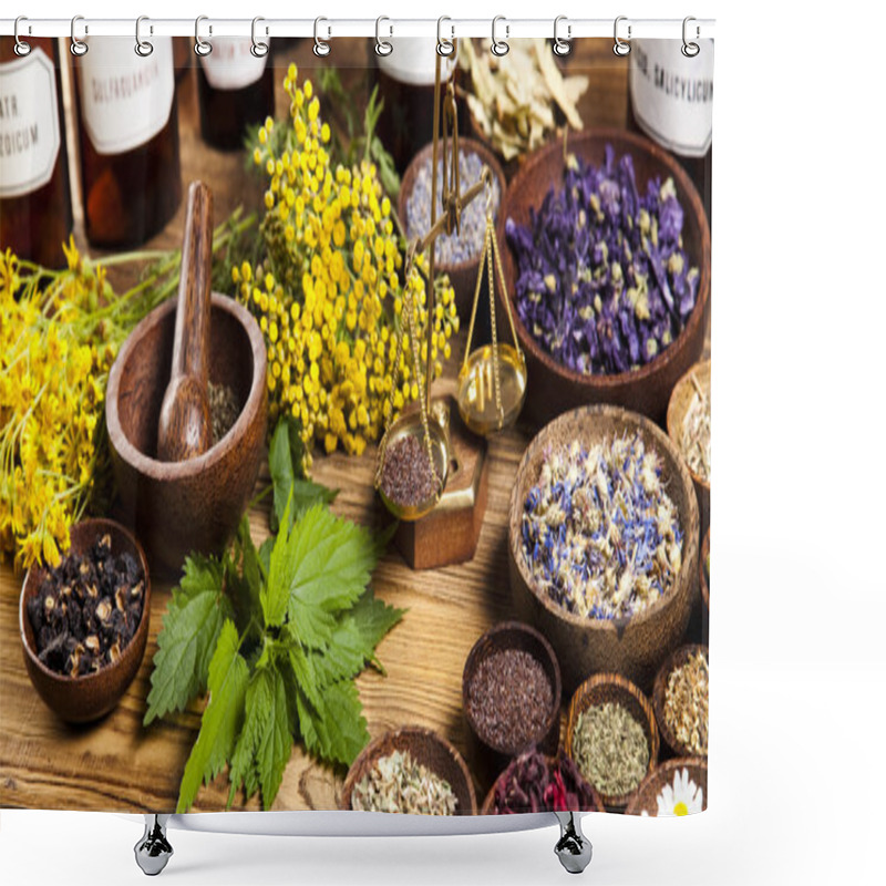 Personality  Fresh Medicinal Herbs Shower Curtains