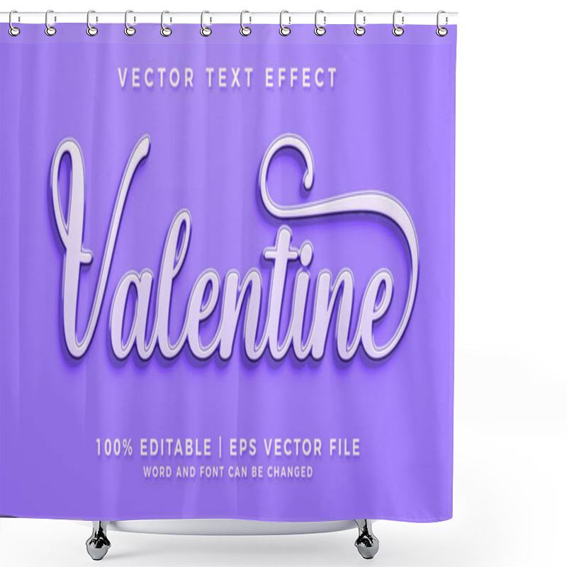 Personality  Purple Valentine Editable Text Effect Template Shower Curtains