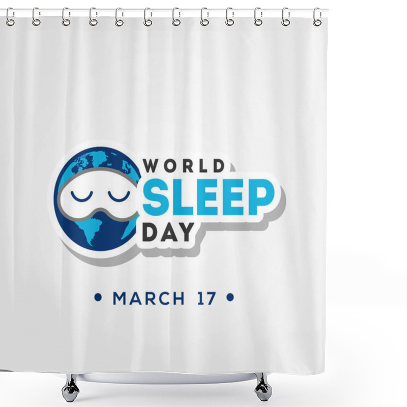 Personality  World Sleep Day Vector Design For Banner Or Background Shower Curtains