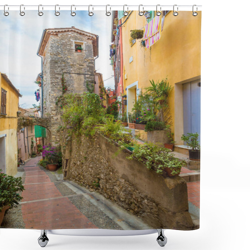 Personality  Old Narrow Street In Menton Shower Curtains