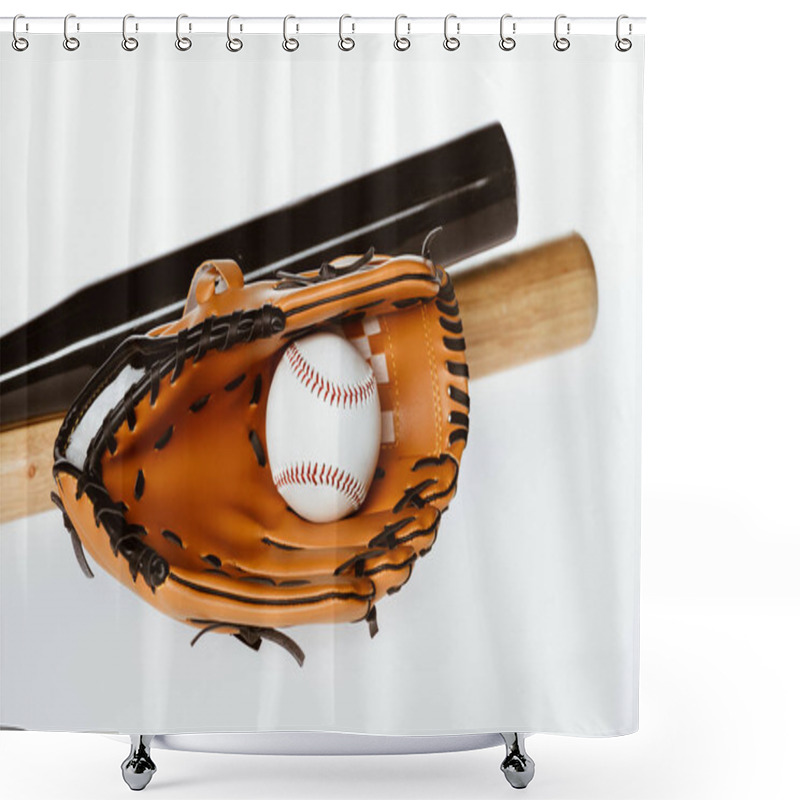 Personality  Baseball Equipment Shower Curtains