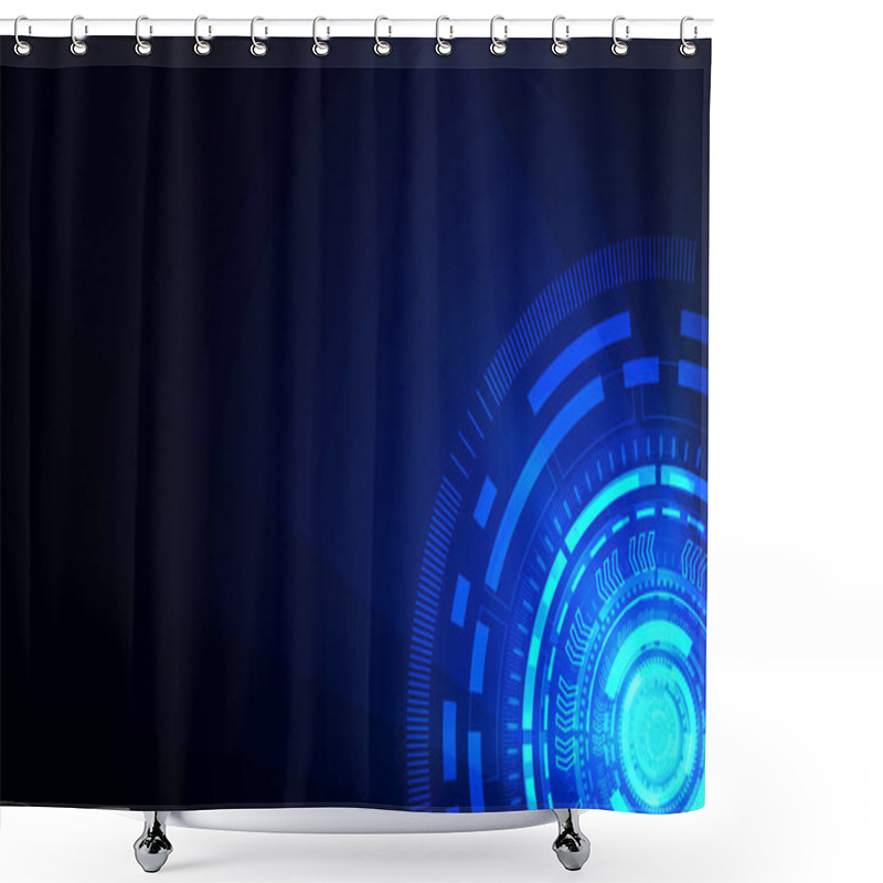 Personality  Technology Background With Hi-tech Digital Data Connection System And Computer Electronic Design Shower Curtains