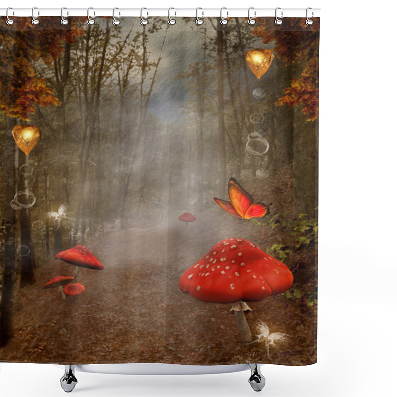 Personality  Path In The Forest Shower Curtains