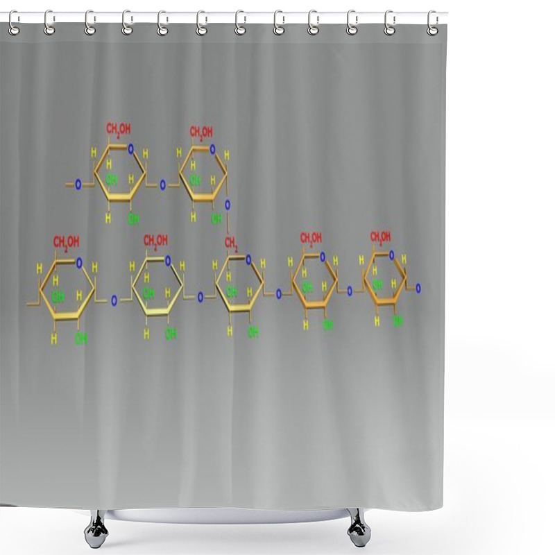 Personality  Amylopectin Molecular Structure Shower Curtains