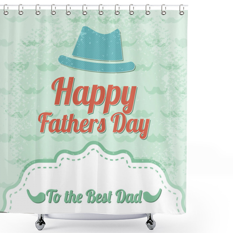 Personality  Happy Father's Day Label Shower Curtains