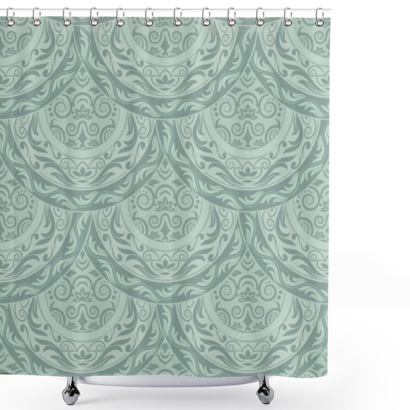 Personality  Ornate Damask Background Shower Curtains