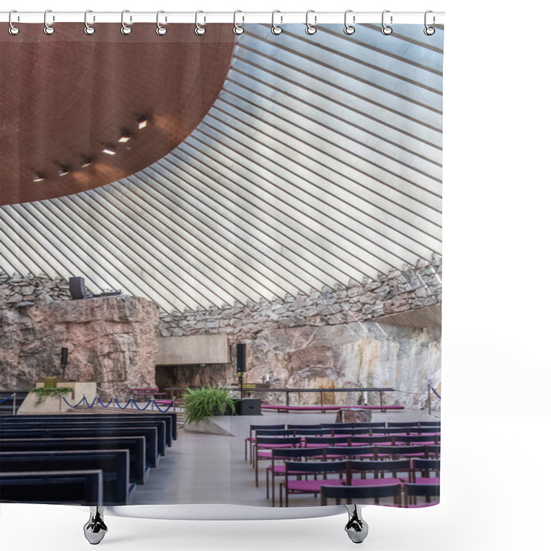 Personality      Helsinki, Temppeliaukio, Rock Church In Finland  Shower Curtains