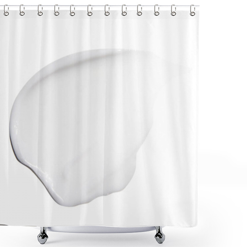 Personality  A Smear Of Cream On A White Background Shower Curtains