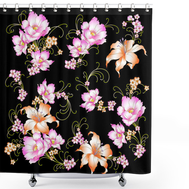 Personality  Beautiful Lily Shower Curtains