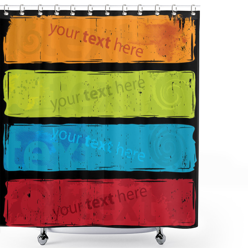 Personality  Banner Set Shower Curtains