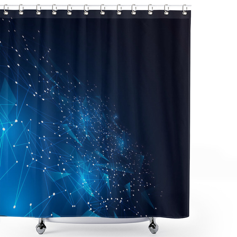 Personality  Polygonal Geometric Networking Connection Design  Shower Curtains