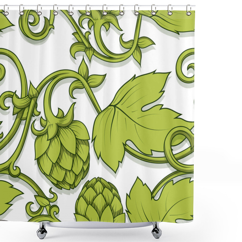 Personality  Hops Ornament Vector Illustration Shower Curtains