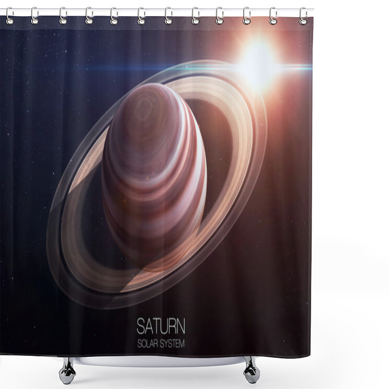 Personality  Saturn - High Resolution Images Presents Planets Of The Solar System. This Image Elements Furnished By NASA. Shower Curtains