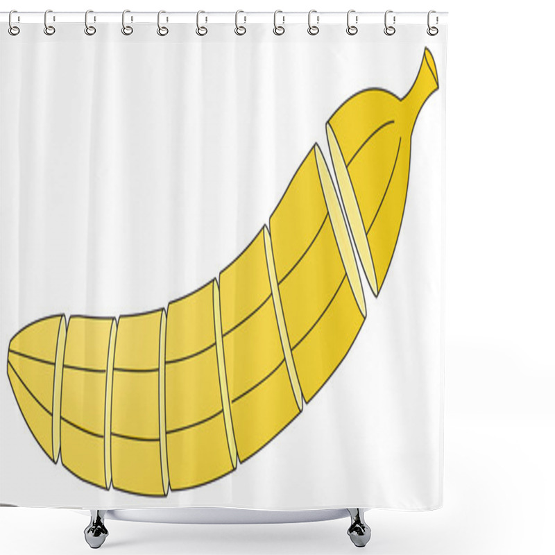 Personality  Banana Slices Vector Design Shower Curtains